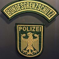 BGS/ Bundespolizei Adler grün (Übergang) Ärmelabzeichen + BGS Schriftzug
