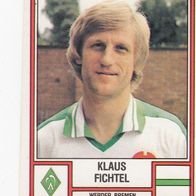 Panini Fussball 1982 Klaus Fichtel Werder Bremen Bild 67
