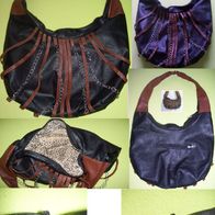 Handtasche Damentasche Tasche Vintage Shopper Schultertasche m. Ketten Beuteltasche