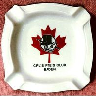 Porzellan-Aschenbecher Mit Aufschrift : CPL`S PTE`s CLUB BADEN - 1960er Jahre