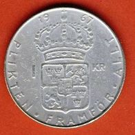 Schweden 1 Krona 1967