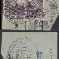 Deutsches Reich 96 AIa Briefstück mit Bahnpoststempel geprüft Jäschke BPP #021487