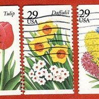 USA 1993 Gartenblumen Mi.2359 E. - 2363 K. kompl. Satz gest.