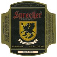 Bieretikett "Special Amber" Sprecher Brewing Co. Inc. Milwaukee Wisconsin USA