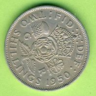 Großbritannien 2 Shillings 1950