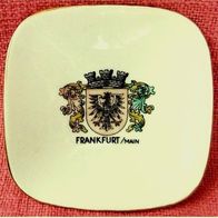 Aschenbecher aus Porzellan - Frankfurt / Main mit Wappen - 1960er Jahre
