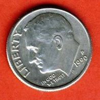 USA 1 Dime 1990 P