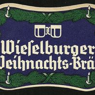 Bieretikett "Wieselburger Weihnachts-Bräu" Brauerei Wieselburg Niederösterreich