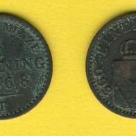 Preussen 1 Pfennig 1868 B