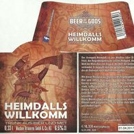 Bieretikett "Heimdalls Willkomm" Brauerei Wacken Kreis Steinburg Schleswig-Holstein