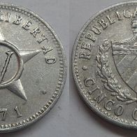 Kuba 5 Centavos 1971 ## Kof