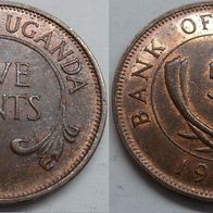Uganda 5 Cents 1966 ## S14