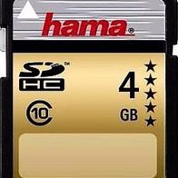 SDHC Speicherkarte Hama High Speed Gold 4 GB Class 10 (SD-2.0)