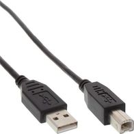 USB 2.0 Kabel, USB Stecker A an USB Stecker B, schwarz,1,9m