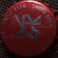 SNOW Beer Bier Brauerei Kronkorken in rot CHINA Kronenkorken Asien neu in unbenutzt
