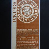 0,33 Bier-Etikette, selbstklebend, Original, Hofbräu Kaltenhausen, Österreich
