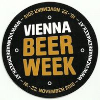 Aufkleber (Ø 9,5 cm) Vienna Beer Week - November 2015 Wien Österreich