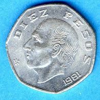 Mexiko 10 Pesos 1981