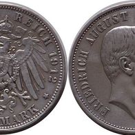 Sachsen: 3 Mark 1912 E