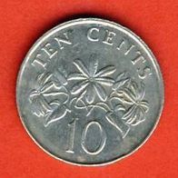 Singapur 10 Cent 1988