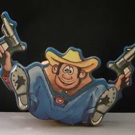 Ü-Ei Spielzeug 1994 - Armstarke Helden - Revolver Held - Aufkl noch auf Folie + BPZ