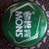 SNOW ® Brauerei Bier Kronkorken grün-silber CHINA Kronenkorken neu in unbenutzt