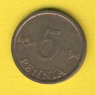 Finnland 5 Penniä 1974