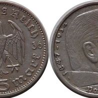 Deutsches Reich: 5 Reichsmark 1936 A