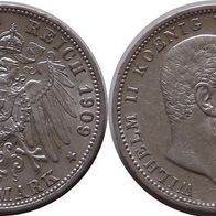 Württemberg: 3 Mark 1909 F