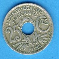 Frankreich 25 Centimes 1922