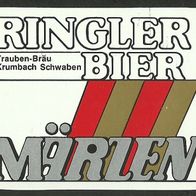 Bieretikett "MÄRZEN" Trauben-Bräu † 1987 Krumbach Lkr. Günzburg Schwaben