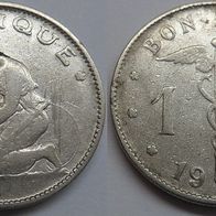Belgien 1 Franc 1923 "Belgique" ## Ga5