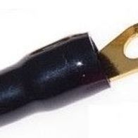 Quetsch oder Löt-Ring-Kabelschuh vergoldet, schwarz,10 er Pack