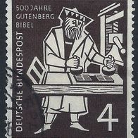 Bund BRD - Mi. Nr. 198 - " 500 Jahre Gutenberg-Bibel (1954) " - gestempelt o