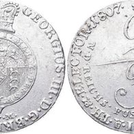 Hannover 2/3 Taler 1807 G. M, GEORG III. (1760-1807)