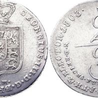 Hannover Silber Georg III (1760-1820) 2/3 Taler 1803 C