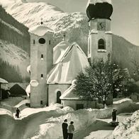 A 6580 St. Anton am Arlberg Kirche im Winter um 1962