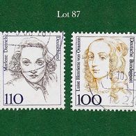 BRD Briefmarken "Frauen der Deutschen Geschichte", 1756, 1939, 1994/97, Lot 87