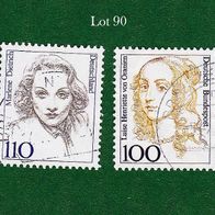 BRD Briefmarken "Frauen der Deutschen Geschichte", 1756, 1939, 1994/97, Lot 90