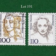 BRD Briefmarken "Frauen der Deutschen Geschichte", 1756, 1939, 1994/97, Lot 101