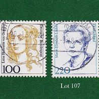 BRD Briefmarken "Frauen der Deutschen Geschichte", 1756, 1940, 1994/97, Lot 107