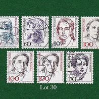 BRD Briefmarken "Frauen der Deutschen Geschichte", 1986-1988, Lot 30