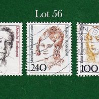 BRD Briefmarken "Frauen der Deutschen Geschichte", 1988/94, 1390/92,1756, Lot 56