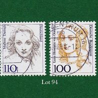 BRD Briefmarken "Frauen der Deutschen Geschichte", 1756, 1939, 1994/97, Lot 94