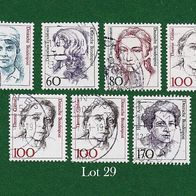 BRD Briefmarken "Frauen der Deutschen Geschichte", 1986-1988, Lot 29