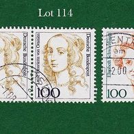 BRD Briefmarken "Frauen der Deutschen Geschichte", 1756, 1955, Lot 114
