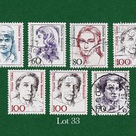BRD Briefmarken "Frauen der Deutschen Geschichte", 1986-1988, Lot 33