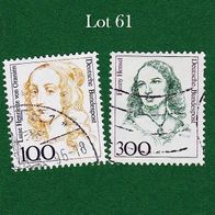 BRD Briefmarken "Frauen der Deutschen Geschichte", 1989/94, 1433, 1756, Lot 61