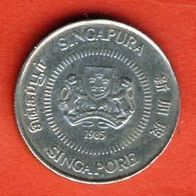 Singapur 10 Cents 1985