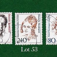 BRD Briefmarken "Frauen der Deutschen Geschichte", 1988/94, 1390/92,1755, Lot 53
